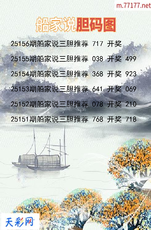 第25155期福彩3d船家说胆码图