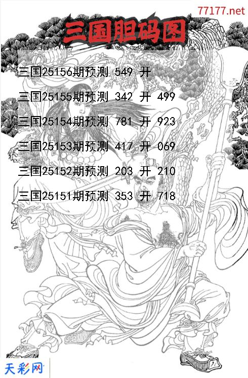 三国第25155期3d胆码图