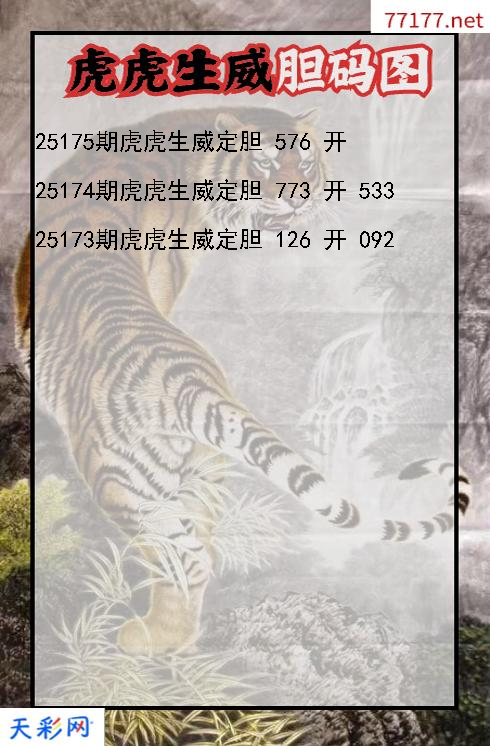 第25174期虎虎生威3d胆码图