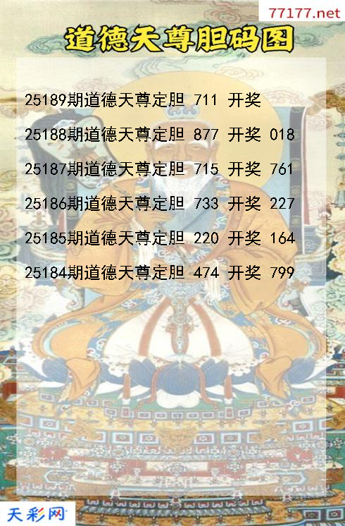 第25188期道德天尊福彩3d胆码图