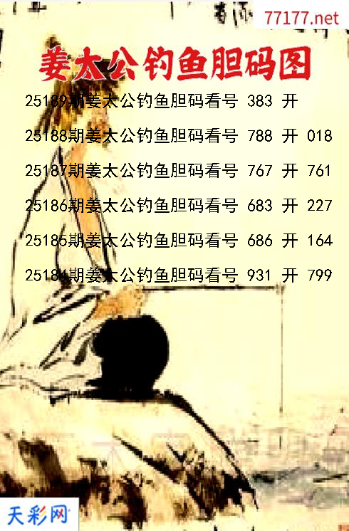 第25188期3d姜太公钓鱼胆码图