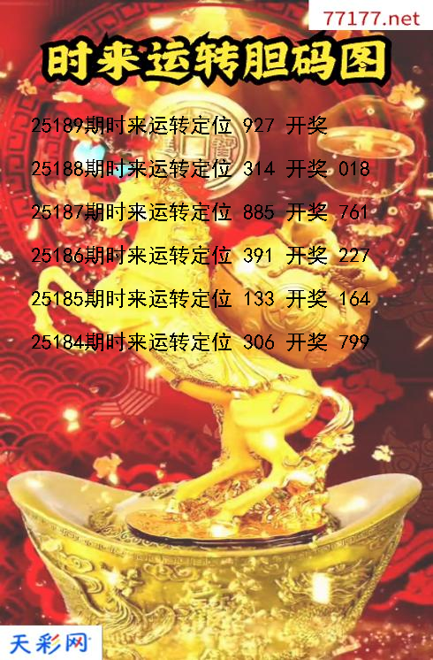 第25188期时来运转福彩3d胆码图