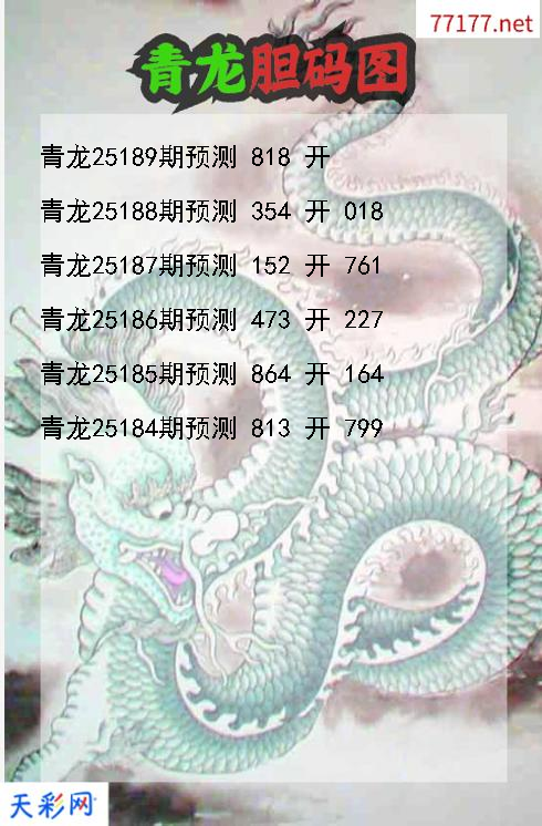 青龙第25188期福彩3d胆码图