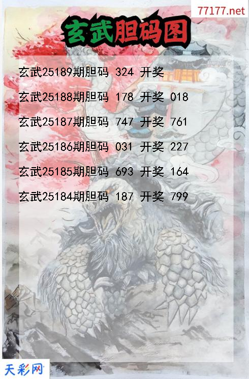 玄武25188期3d胆码图