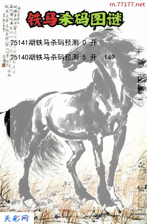 第25140期3d铁马杀码图谜