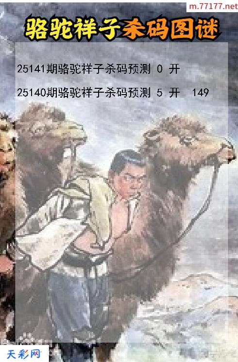 第25140期3d骆驼祥子杀码图谜