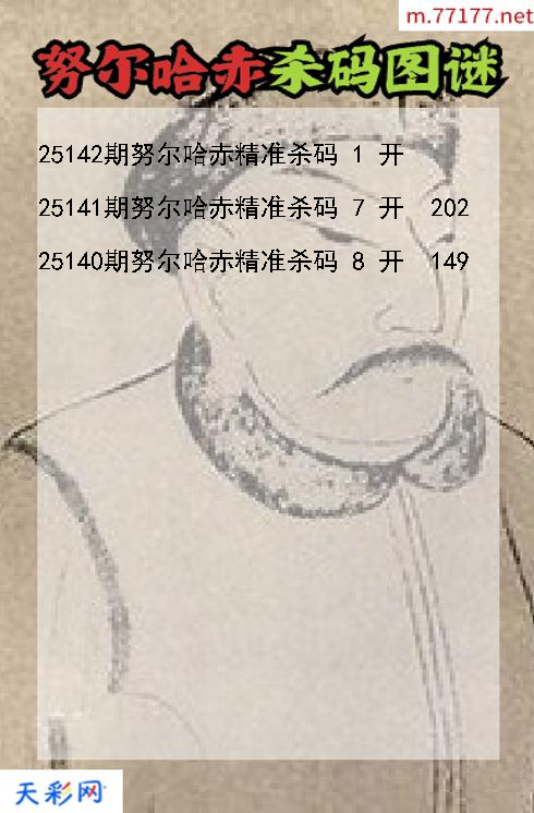 福彩3d努尔哈赤第25141期杀码图谜