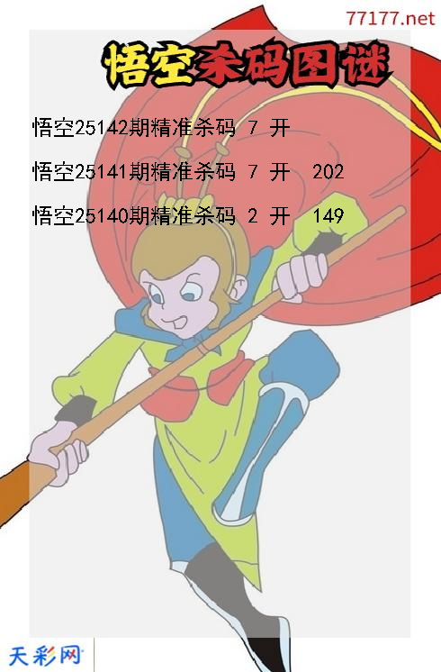 第25141期福彩3d悟空杀码图谜