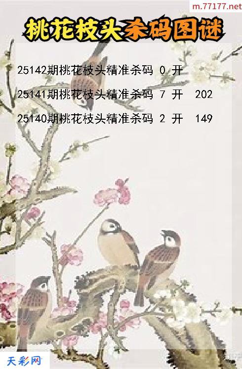 第25141期福彩3d桃花枝头杀码图谜
