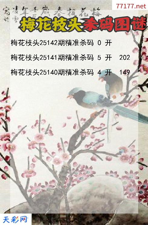 梅花枝头25141期3d杀码图谜