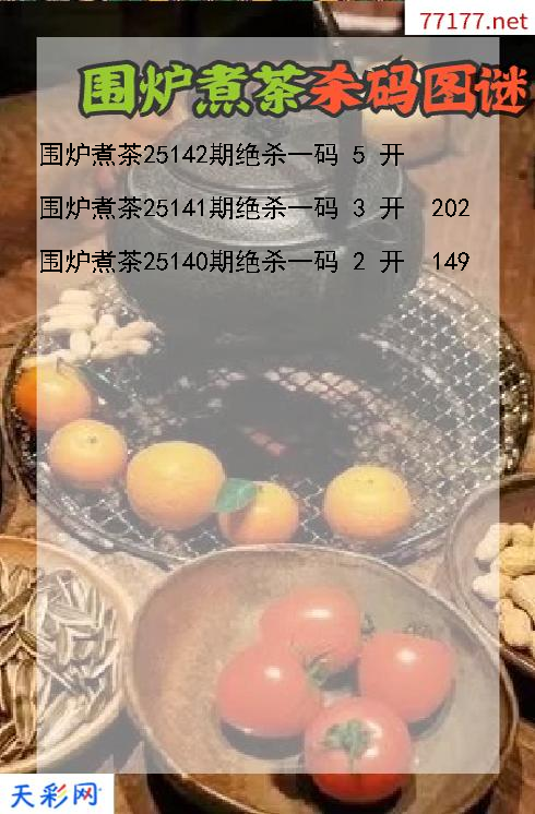 第25141期福彩3d围炉煮茶杀码图谜