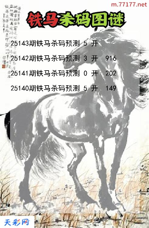 第25142期3d铁马杀码图谜