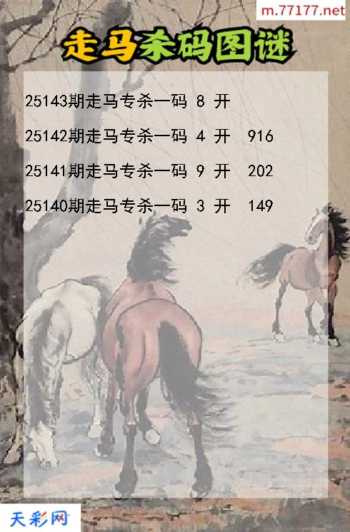 福彩3d第25142期走马杀码图谜