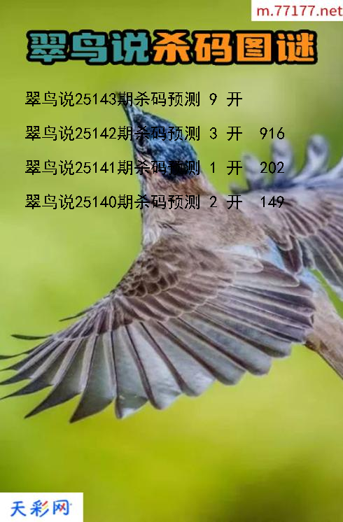 第25142期福彩3d翠鸟说杀码图谜