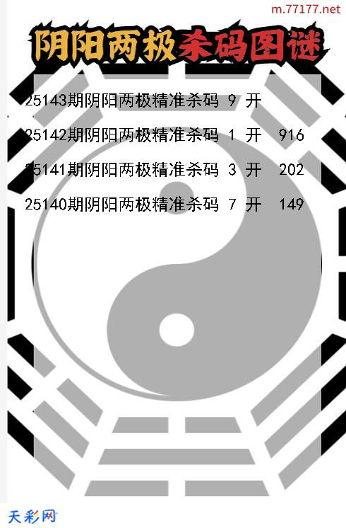 阴阳两极25142期3d杀码图谜