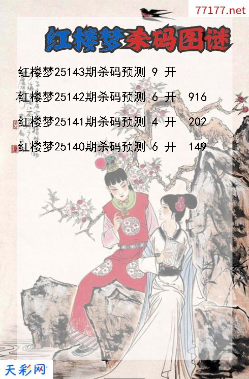 3d第25142期红楼梦杀码图谜