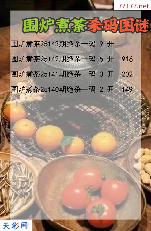 第25142期福彩3d围炉煮茶杀码图谜