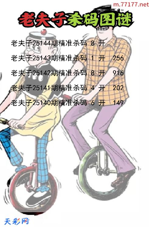 3d老夫子第25143期杀码图谜