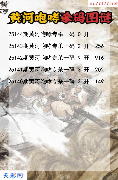 黄河咆哮第25143期福彩3d杀码图谜