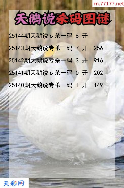 福彩3d天鹅说第25143期杀码图谜