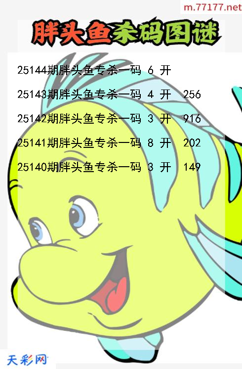 第25143期胖头鱼福彩3d杀码图谜