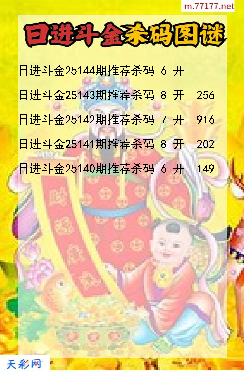 第25143期福彩3d日进斗金杀码图谜