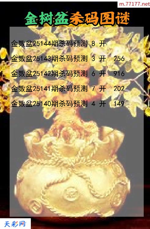 第25143期3d金数盆杀码图谜