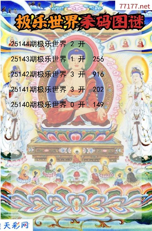 极乐世界第25143期福彩3d杀码图谜