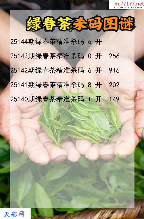第25143期福彩3d绿春茶杀码图谜