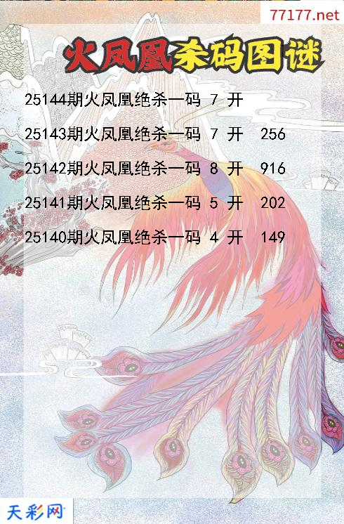 第25143期3d火凤凰杀码图谜