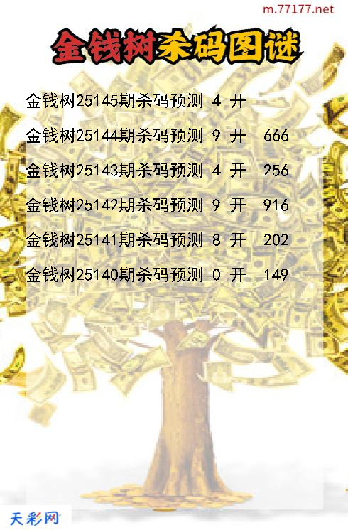 第25144期金钱树3d杀码图谜