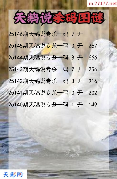 福彩3d天鹅说第25145期杀码图谜