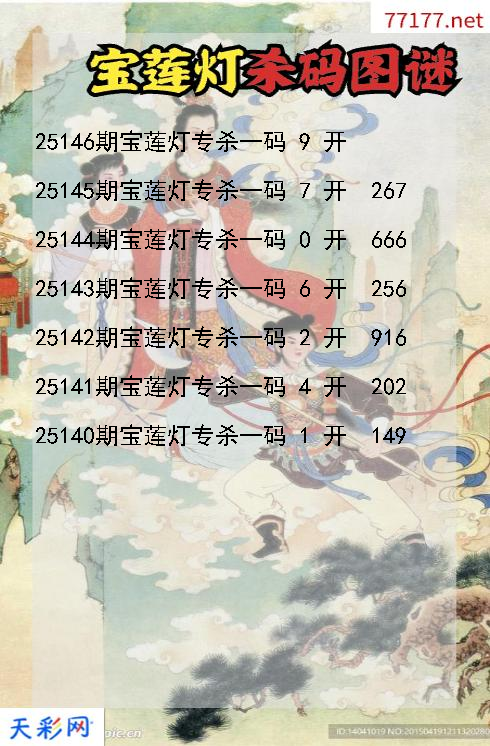第225145期福彩3d宝莲灯杀码图谜