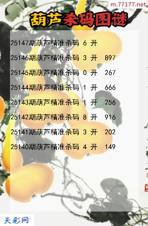 葫芦25146期3d杀码图谜
