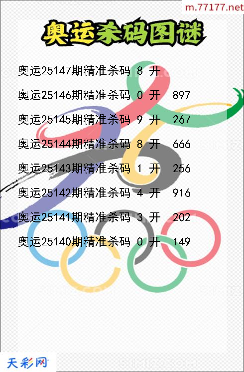 3d奥运第25146期杀码图谜