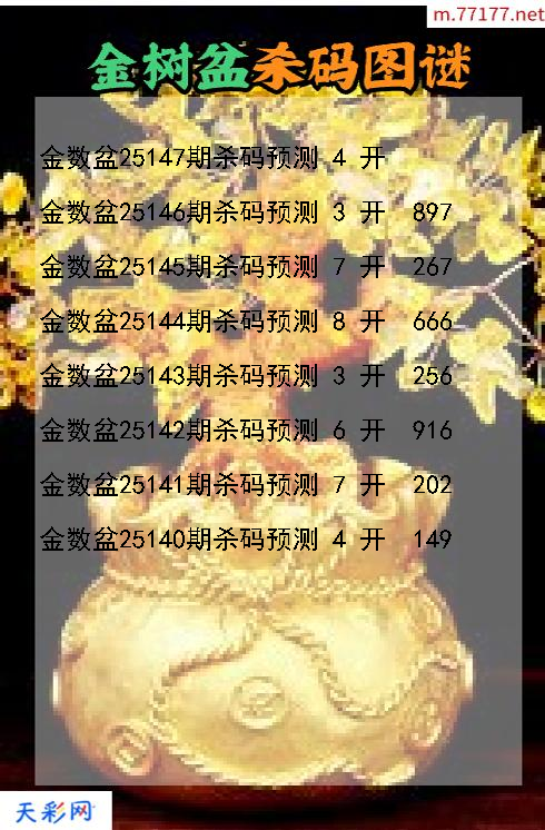 第25146期3d金数盆杀码图谜