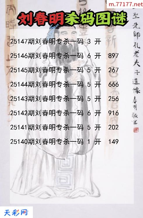 第25146期福彩3d刘春明杀码图谜
