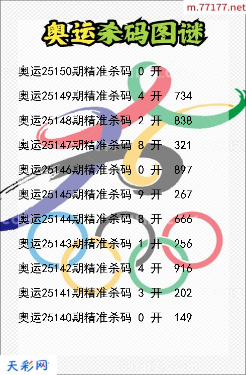 3d奥运第25149期杀码图谜