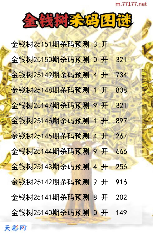 第25150期金钱树3d杀码图谜