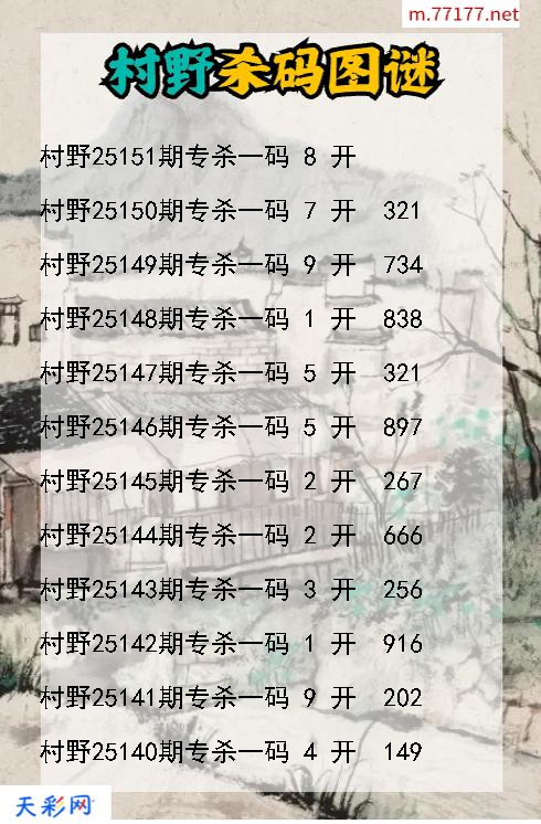 第25150期福彩3d村野杀码图谜