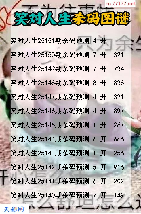 笑对人生第25150期福彩3d杀码图谜
