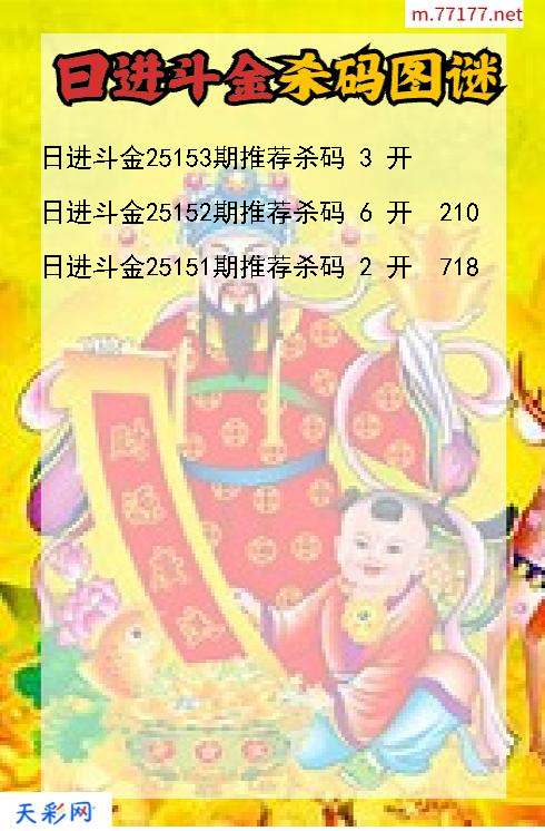 第25152期福彩3d日进斗金杀码图谜