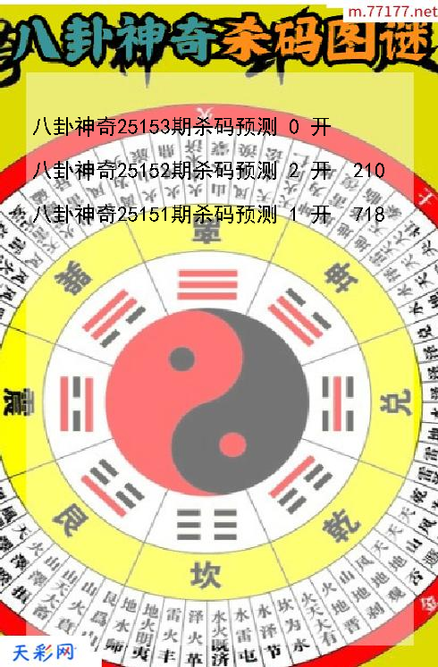 第25152期福彩3d八卦神奇杀码图谜