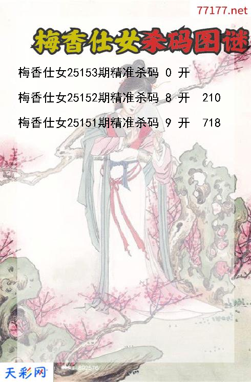 第25152期3d梅香仕女杀码图谜