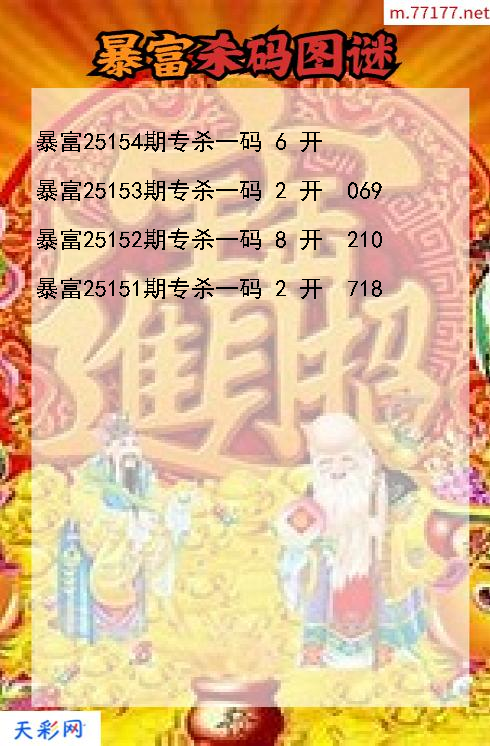 福彩3d暴富第25153期杀码图谜