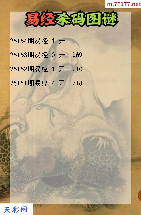福彩3d第25153期易经杀码图谜