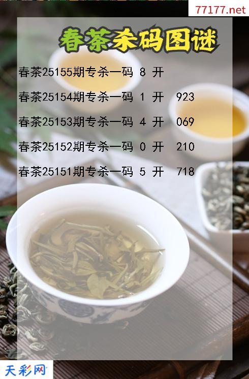 春茶第25154期福彩3d杀码图谜