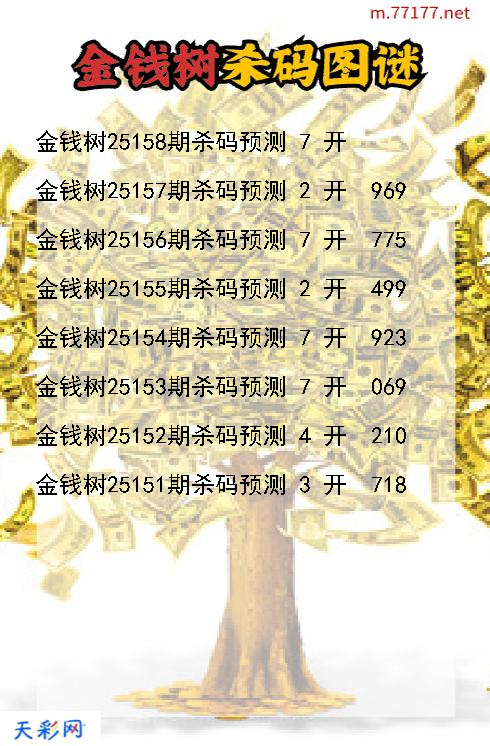 第25157期金钱树3d杀码图谜