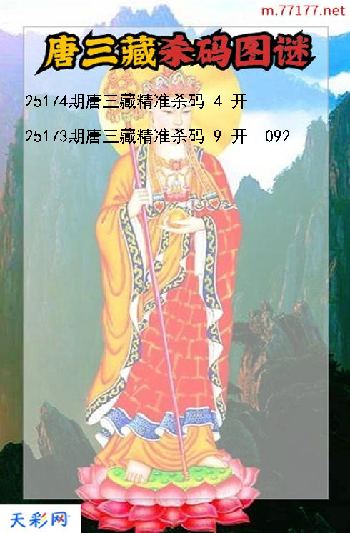 第25173期3d唐三藏杀码图谜