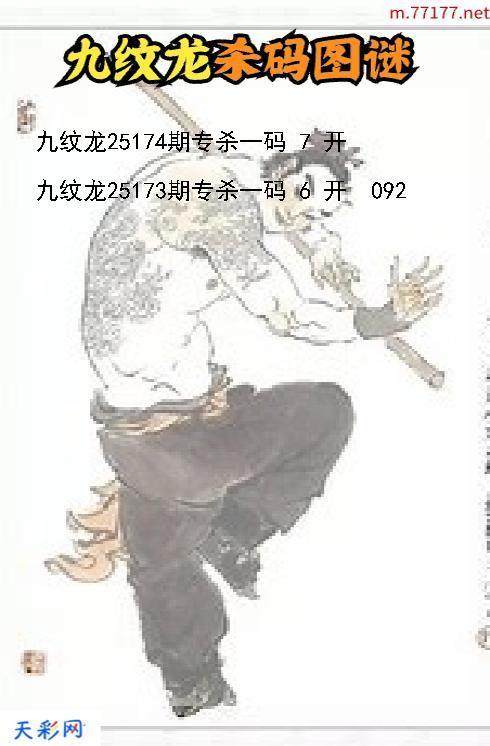 第25173期福彩3d九纹龙杀码图谜